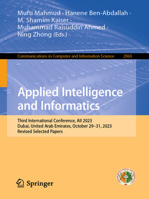 cover image of Applied Intelligence and Informatics
